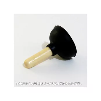 iPhone手機通用小精靈馬桶塞吸盤式造型立架(黑色款)