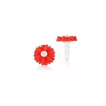 小雛菊造型 3.5mm 耳機孔防塵塞-紅色