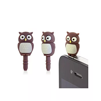 BONE / Owl Ear Cap 貓頭鷹造型防塵耳機塞(2入)貓頭鷹(咖啡)