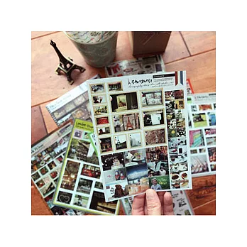 城市剪影寫真貼紙組(9入)