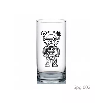 【泰國設計Idealist】外星人長玻璃杯系列2-機器熊R7701