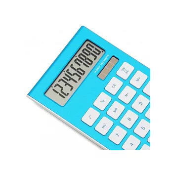 《MY-mono》金屬感時尚薄型計算機。藍