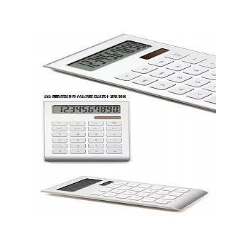 《MY-mono》金屬感時尚薄型計算機。銀