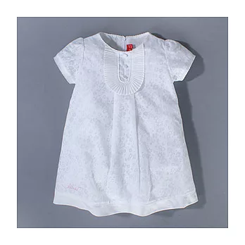百事特童裝e店【ELLE】百摺領印花甜美洋裝 (白-110)
