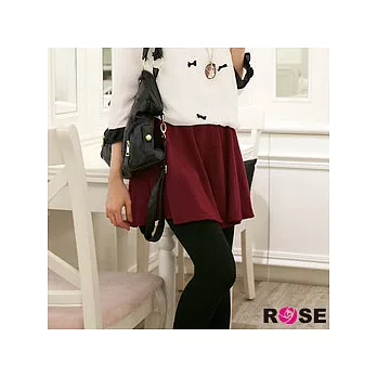 ROSE。韓色系繽紛顯瘦波浪褲裙-酒紅系