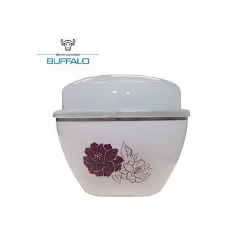 牛頭牌彩晶雙層高蓋隔熱碗(白牡丹)