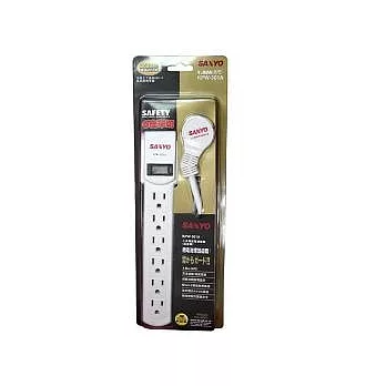 SANYO 三洋 三孔6座單切延長線1.8M(KPW-361A)