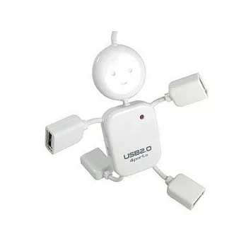 【A-GOOD】Q型人偶HUB-USB 2.0 4 PORT HUB-內建顯示燈號