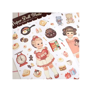第二代紙娃娃貼紙組 (紙貼紙)