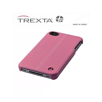 Trexta Classic iPhone4/4S 土耳其精品級真皮背蓋式保護殼附螢幕保護貼-粉色