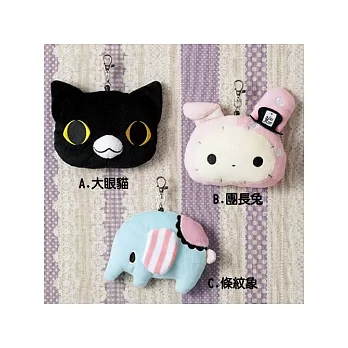 San-X 魔幻馬戲團頭型毛絨車票套。團長兔