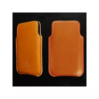 Alto Informa for iPhone 4S/4/3GS/3G 義大利製皮革皮套(橘色)