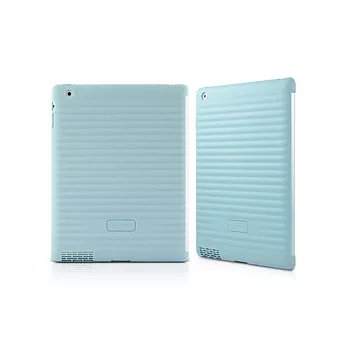 BONE / New iPad Wave 優雅波浪保護套+贈保護貼(藍)