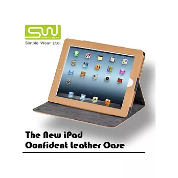 SIMPLE WEAR New iPad 專用經典站立式皮套 Confident+ 棕