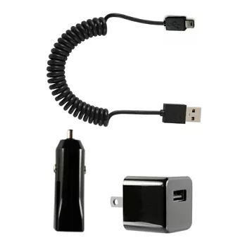 SALOM Mini USB傳輸線 + 手機充電器 (旅充、車充) FOR HTC/ SAMSUNG/ MOTOROLA/ SONY / MP3 / MP4 / 行動電源/Charger