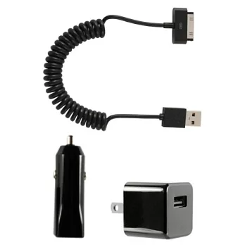 SALOM Apple USB傳輸線 + 手機充電器 (旅充、車充) FOR Apple iphone / ipod/Charger