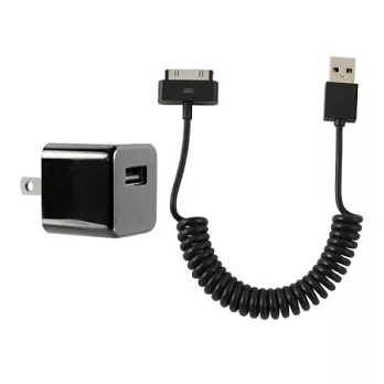 SALOM Apple USB傳輸線 + 手機充電器 (旅充)FOR Apple iphone / ipod / Charger