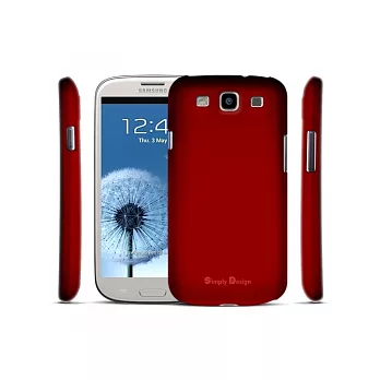 【Simply Design】Samsung Galaxy S3 硬式保護殼 紅色磨砂材質