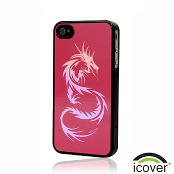 【icover】iPhone 4/4S 龍紋系列背蓋雷射紅鎧龍紋