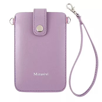 Miravivi 簡約時尚繽紛色彩皮革手機袋薰衣草紫