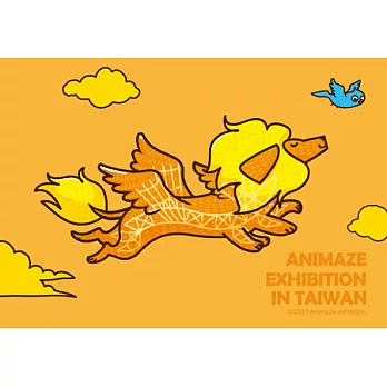 仿生獸的異想世界明信片(多腳飛天獅)