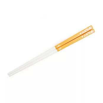 繽紛輕巧環保筷(貓頭鷹)-橘+白筷