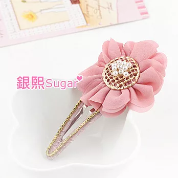 【銀熙】浪漫花姬多層次花朵髮飾(粉紅)