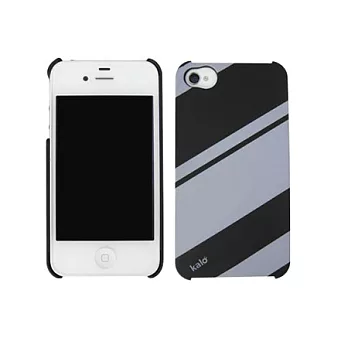 卡樂創意KaloDesign 彩繪風格保護殼 斜紋系列 for iPhone4/4S灰色