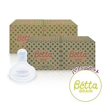 日本Dr. Betta Brain 仿母乳食感圓孔替換奶嘴組(一盒兩個)