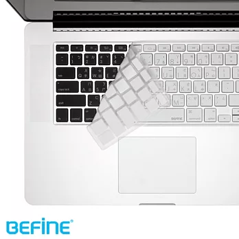 BEFINE KEYBOARD KEYSKIN 中文鍵盤保護膜(MacBook Pro 15 Retina版專用)白底黑字