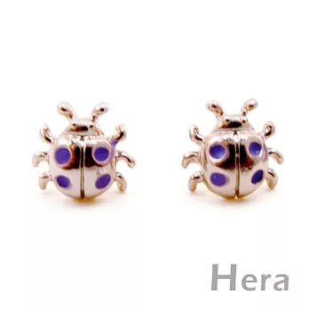 【Hera】日韓流行 可愛小飄蟲造型耳環(浪漫紫)