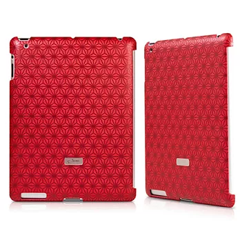 BONE / New iPad Embossed 璀璨星芒保護背殼紅色