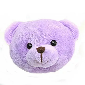 可愛絨毛熊頭磁鐵貼/薰衣草