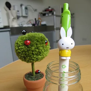 Miffy米菲 造型夾子式原子筆綠色