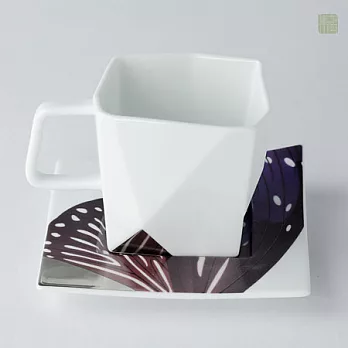 Shu&W’s Cera 集瓷.蝶羽.蝶語 - 咖啡杯盤組 Whispering - Coffee Cup Set紫色