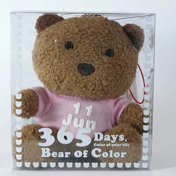 365繽紛熊(生日熊)-Bear of Color6月11日-粉紅色T恤