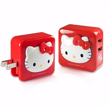 Hello Kitty iChargerII AC 轉 USB 充電器 (KT-CR02)紅色