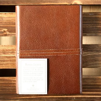 Cavallini_Roma Lussa義大利手工真皮日記本(咖啡色外封)(5"X7")