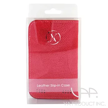 iPhone/iPod Touch專用高級時尚蜥紋皮套-紅(送iPhone專用行動充電器,數量有限送完為止)