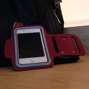 iPhone 4S/4/3G iPod 穿戴式運動臂帶腕帶保護套紅色