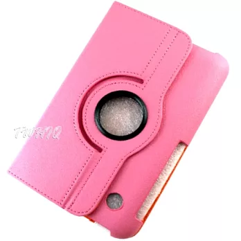 Samsung Galaxy Tab2 7吋 P3100 /P3110 旋轉可立式 荔枝紋皮套嫵媚粉