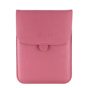 Miravivi 典雅直式信封造型7吋多功能皮革平板保護包蜜桃紅