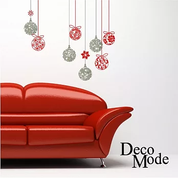 DecoWall 圖像壁貼 ◆ 聖誕彩球 Red