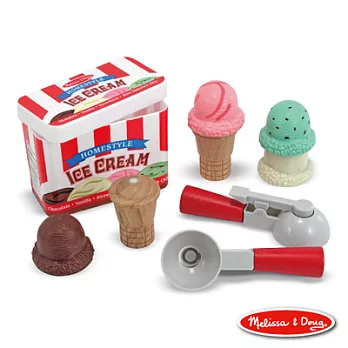 美國 Melissa & Doug 木製玩食趣 -磁力【 冰淇淋甜筒】玩具組 - 學習與團體相處、訓練手眼協調