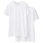 [MUJI 無印良品]男棉天竺圓領短袖衫/2入M白色
