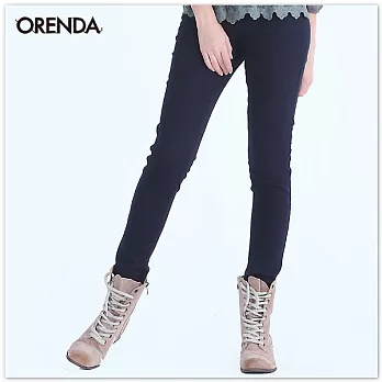 ORENDA 彈力修身鉛筆褲S丈青