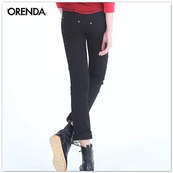 ORENDA 修飾腿型喇叭褲S黑