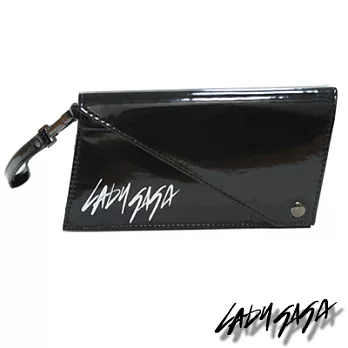 Lady Gaga 時尚亮皮手機包,晚宴黑