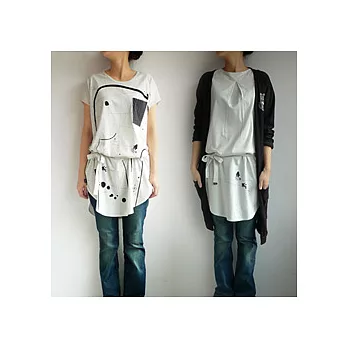 :Urb.【大象艾瑪 遊行地圖】女/米白/長橢圓附繩多穿款FREE米白