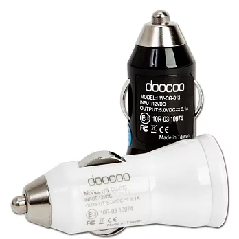 doocoo 3.1A 雙輸出 車充頭黑色